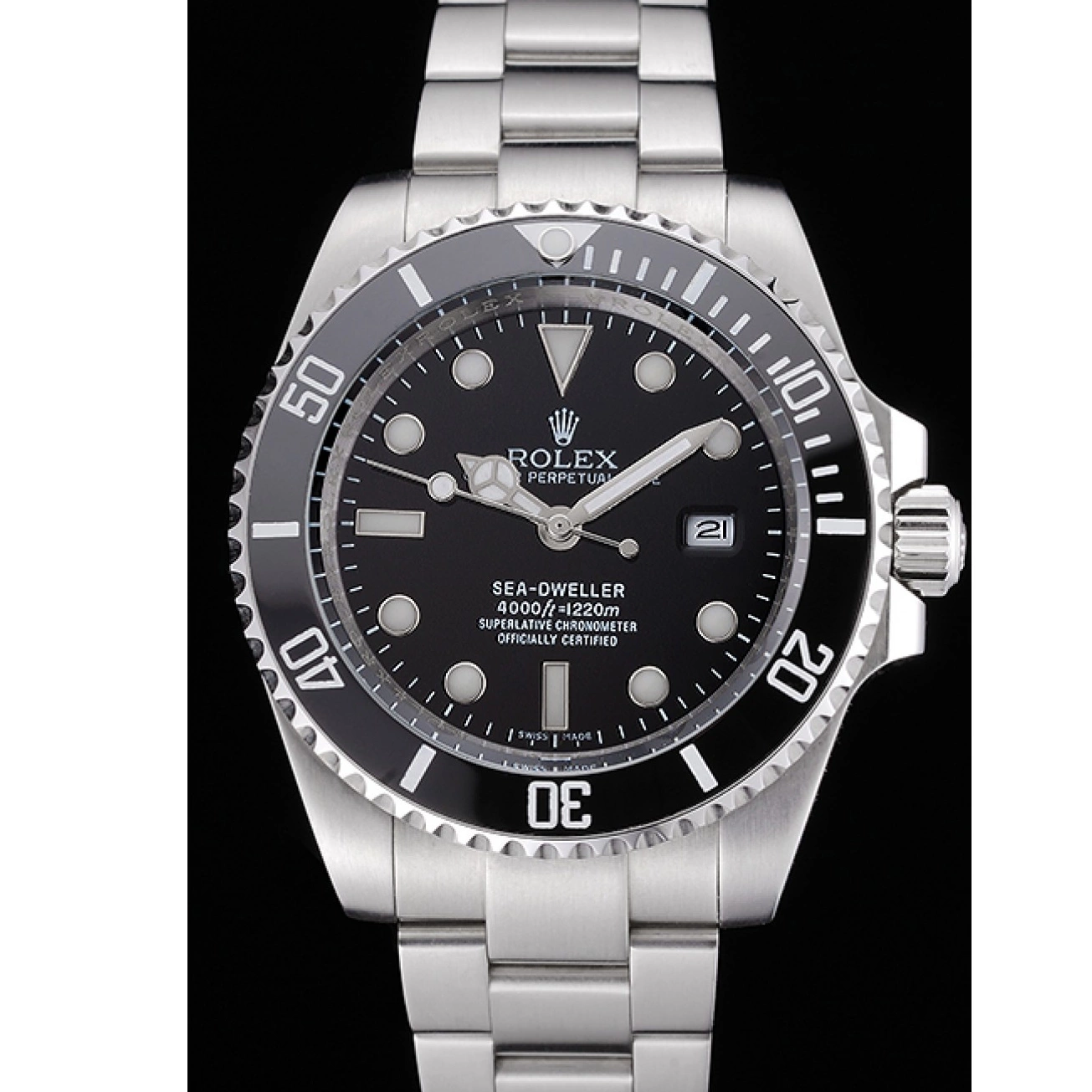 Aaa replica Case Black Rolex And 622837 Steel Bracelet Dial Stainless Dwellerr Sky 0723